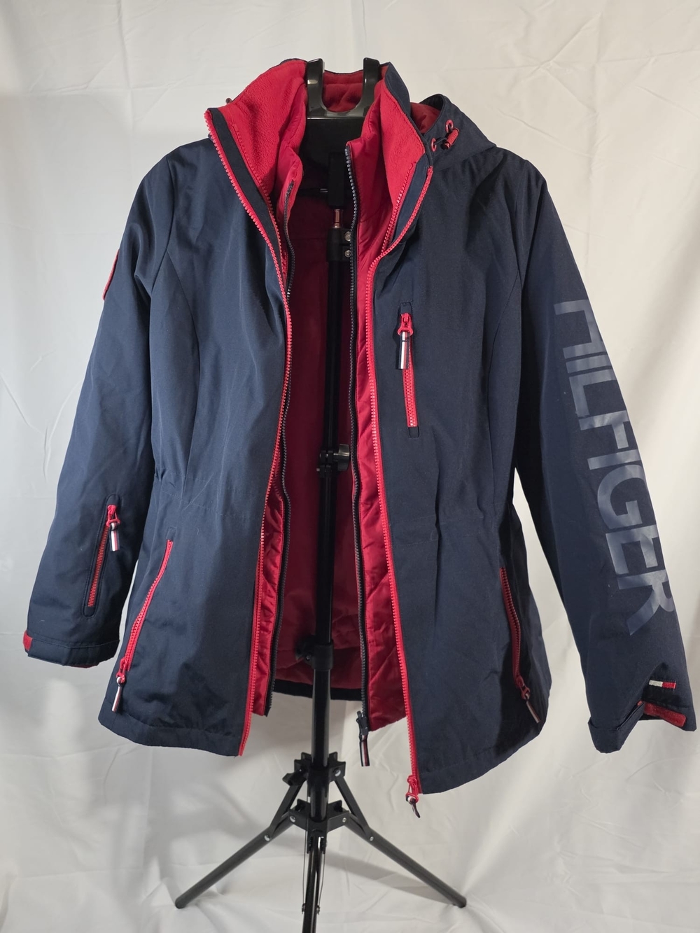 Tommy Hilfiger 3-in-1 All Weather System Jacket Blue & Red Small